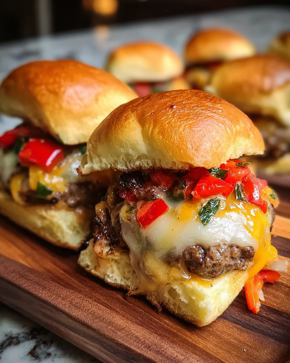 Cheeseburger Sliders with Queso